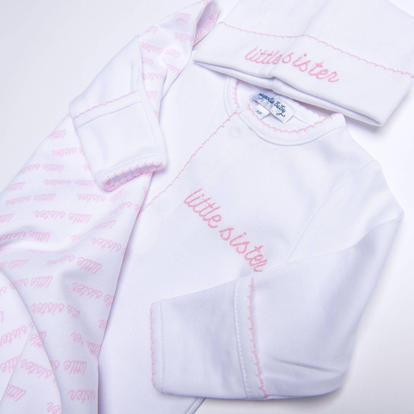 Little Sister Embroidered Converter: Newborn