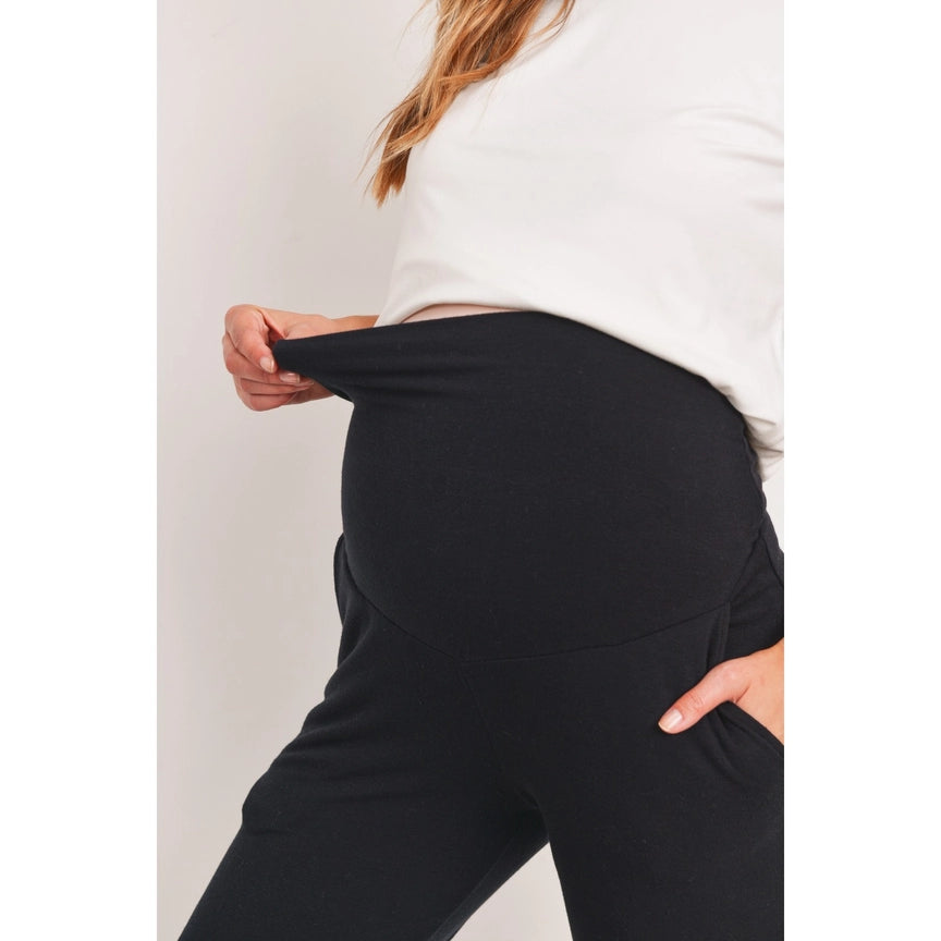 Solid French Terry Maternity Lounge Pants