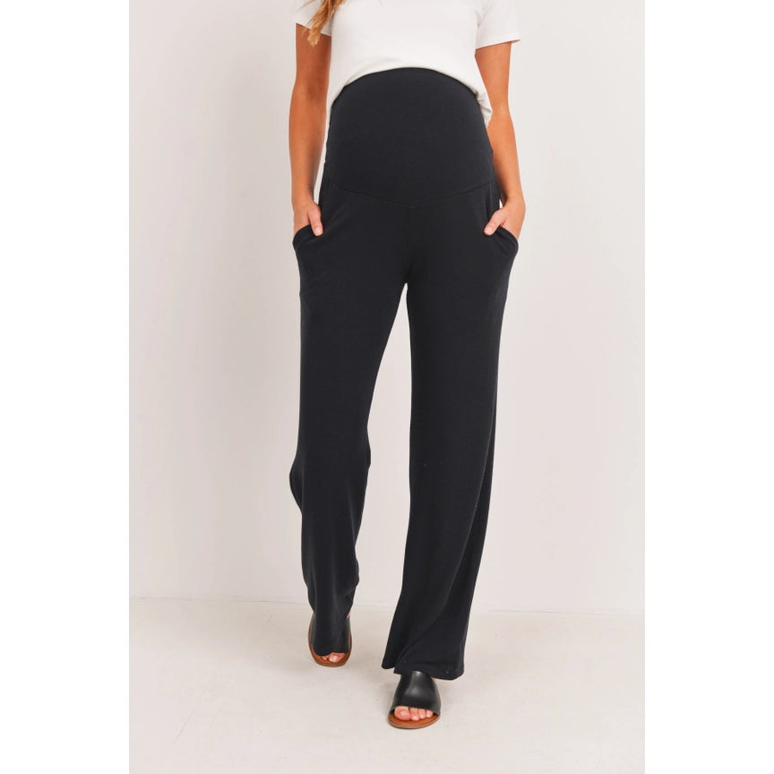 Solid French Terry Maternity Lounge Pants